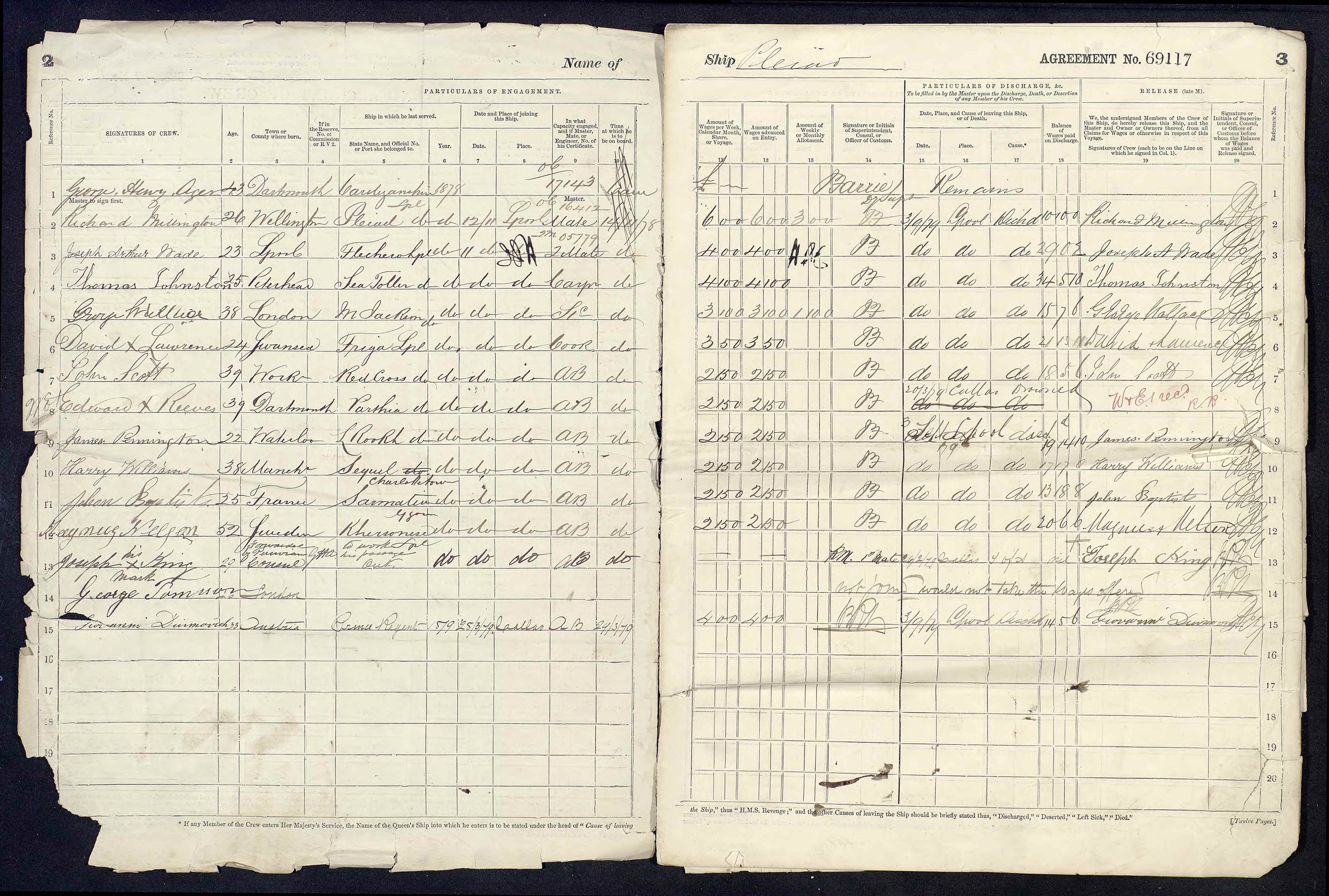 Liverpool, England, Crew Lists 1861-1919